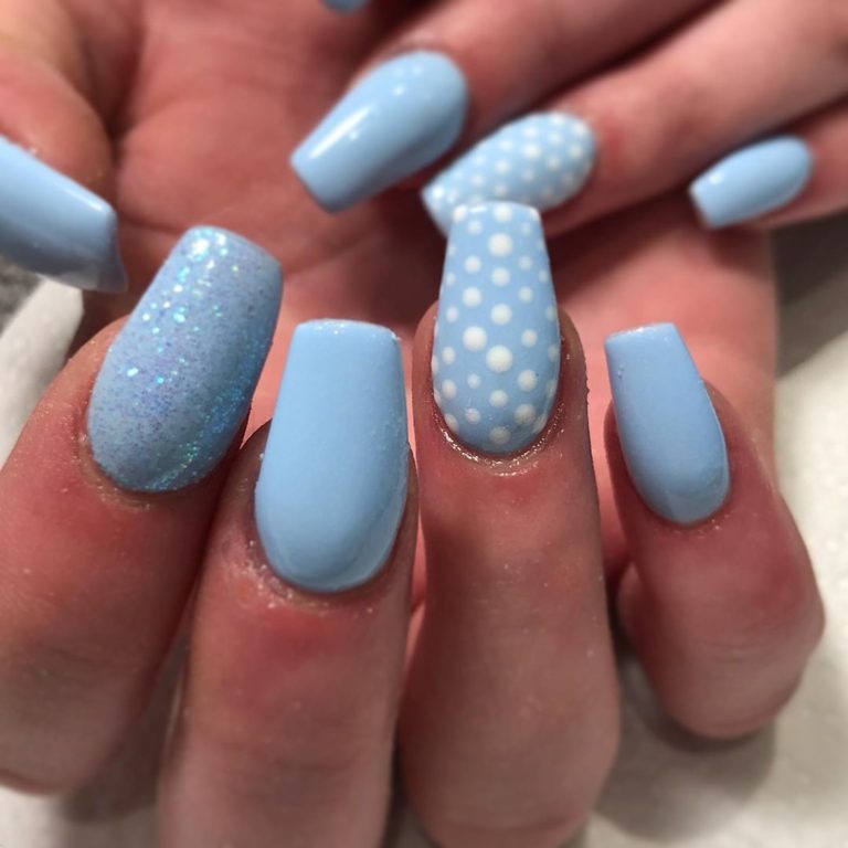 Winter Nails Baby Blue