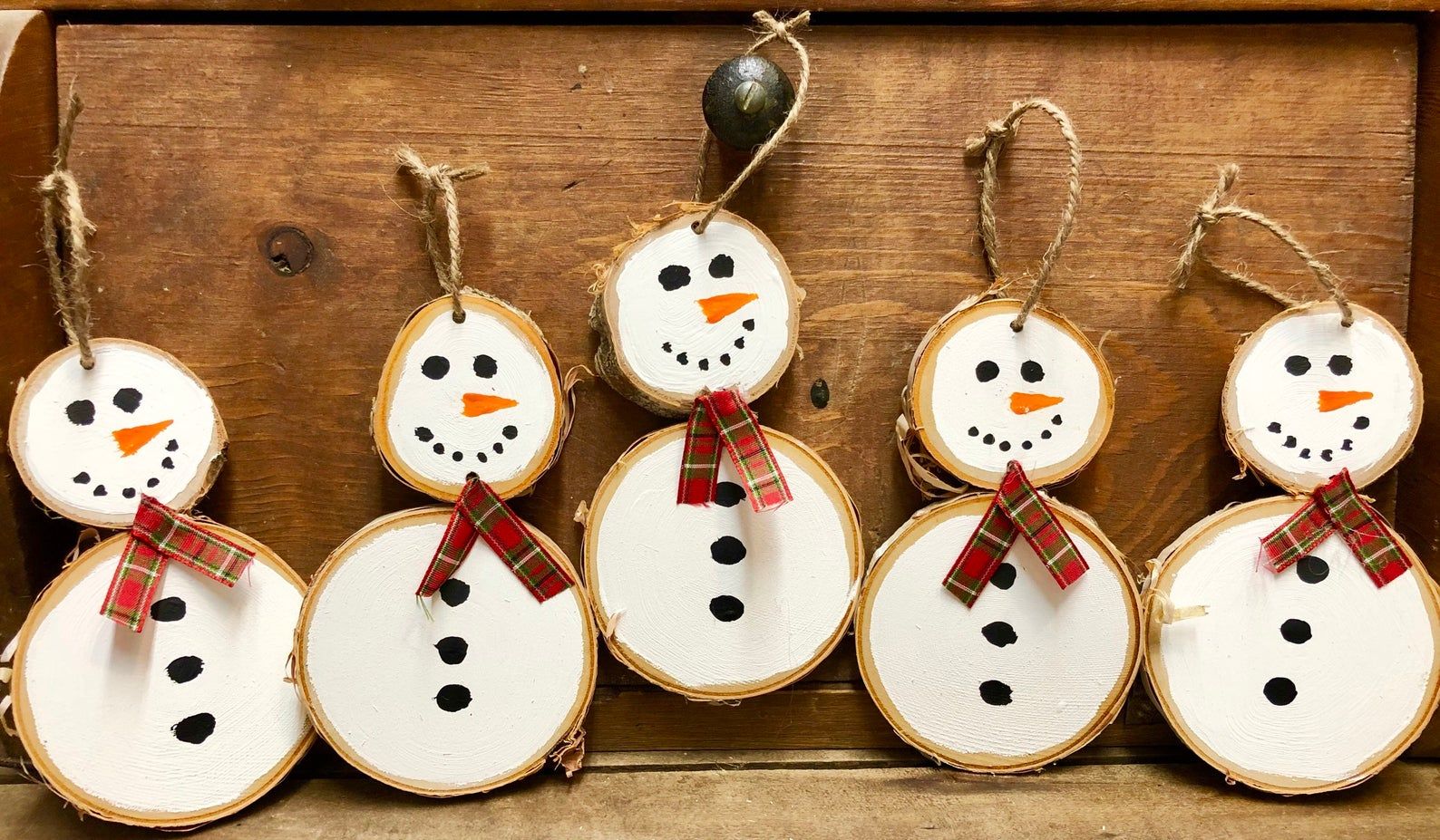 Wood Ornament Snowman