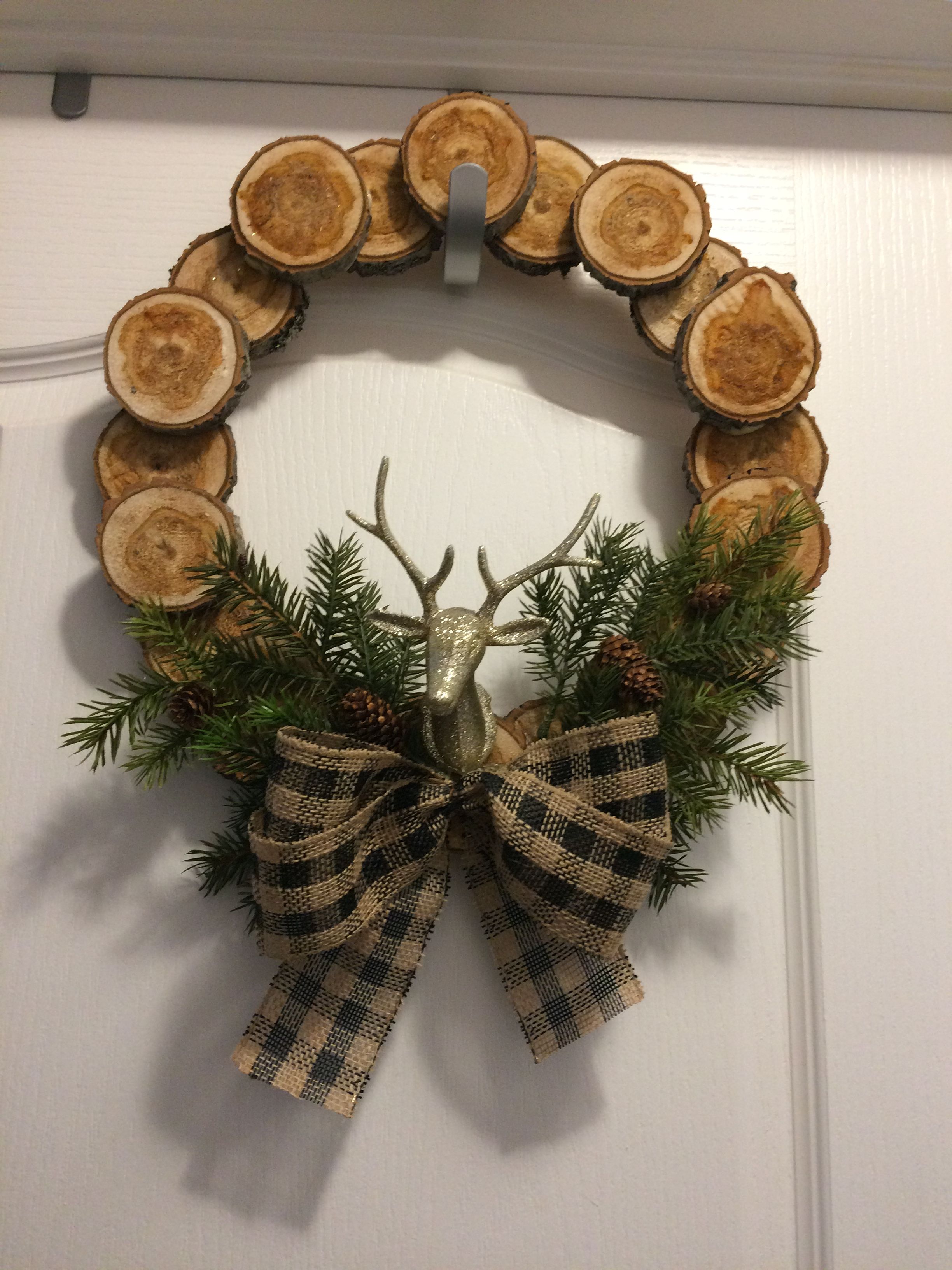 Wooden Christmas Sign Wreath