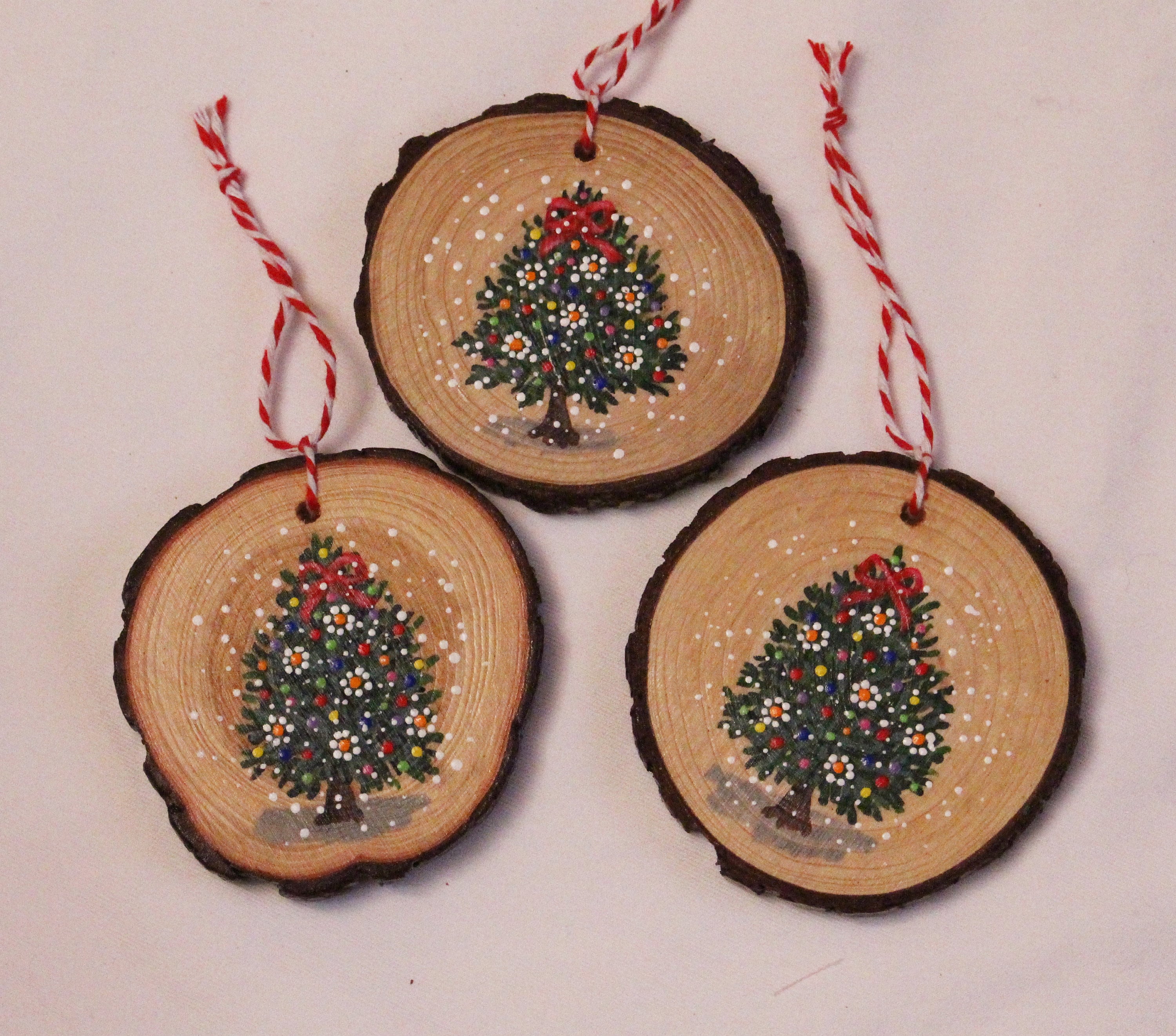 Wooden Ornaments Painted