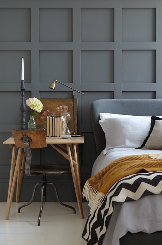 Wooden Panel Wall Grey
