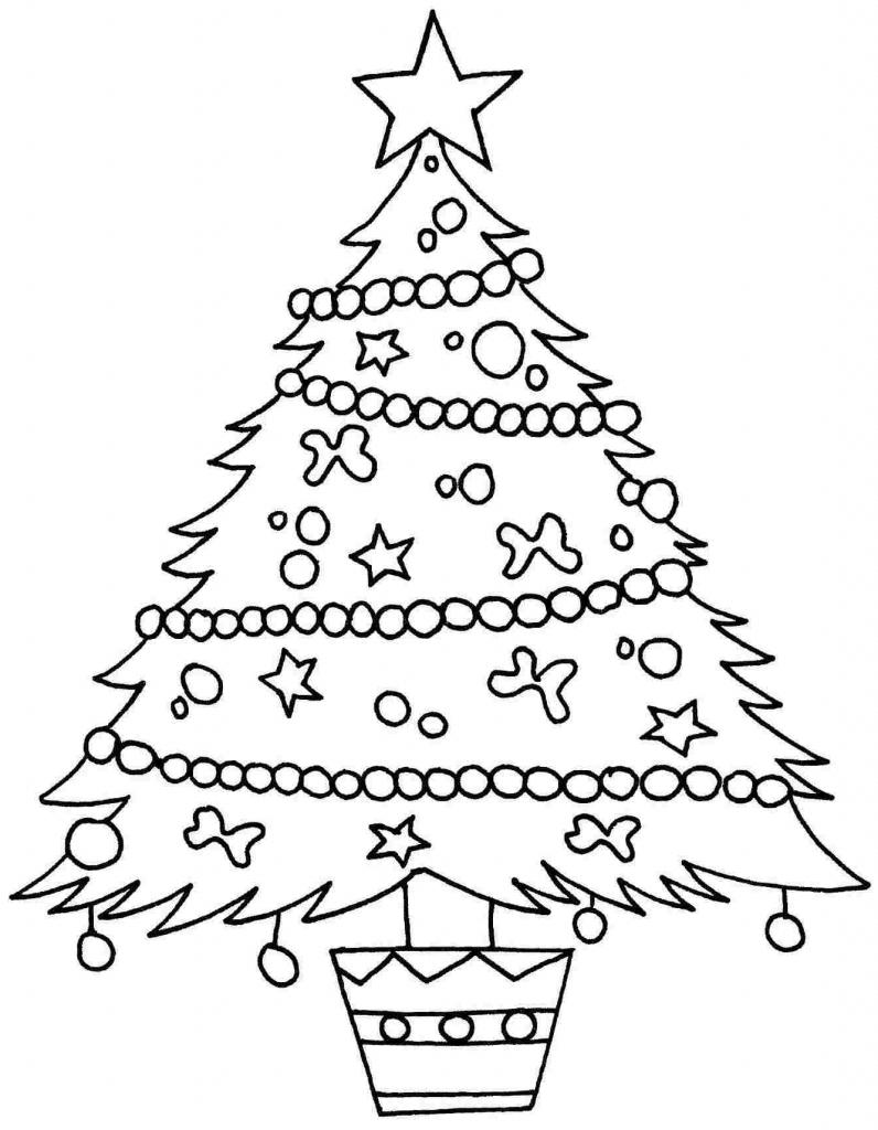 Xmas Tree Drawing Picture